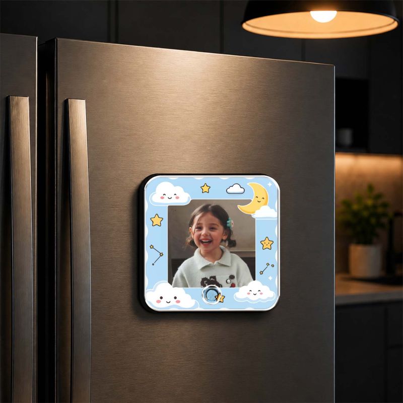 Personalized Birthday Gift for Daughter & Son Customized Musical Fridge Magnet with Photo Music Player Music Box Fridge Magnet Return Gift for Kids